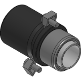 Plastic bushes with collar and roller guide